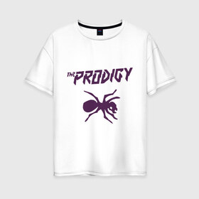 Женская футболка хлопок Oversize с принтом The Prodigy паук , 100% хлопок | свободный крой, круглый ворот, спущенный рукав, длина до линии бедер
 | prodigy | the prodigy | паук | продеджи | продиджи | продиджы