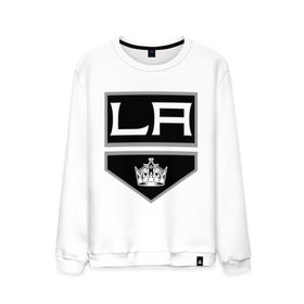 Мужской свитшот хлопок с принтом Los Angeles Kings - Лос Анджелес , 100% хлопок |  | la | los angeles kings | nhl | кубок стенли | лос анджелес кингс | нхл | хоккей