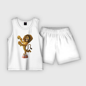 Детская пижама с шортами хлопок с принтом Алекс когти ,  |  | лев | лев алекс | мадагаскар | мультики