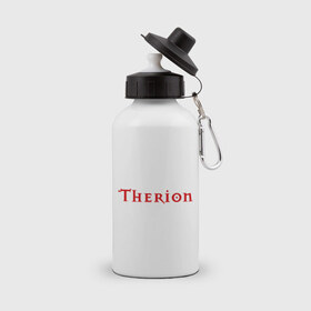 Бутылка спортивная с принтом therion logo , металл | емкость — 500 мл, в комплекте две пластиковые крышки и карабин для крепления | Тематика изображения на принте: heavy metal | metal | rock | trash metal | метал | металл | рок | рок группа | рок группы | трэш метал | хеви метал