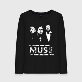 Женский лонгслив хлопок с принтом Muse , 100% хлопок |  | muse | музыка | рок и панк