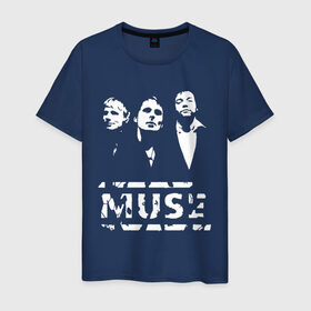 Мужская футболка хлопок с принтом Muse , 100% хлопок | прямой крой, круглый вырез горловины, длина до линии бедер, слегка спущенное плечо. | muse | музыка | рок и панк