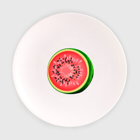 Тарелка с принтом Половина арбуза , фарфор | диаметр - 210 мм
диаметр для нанесения принта - 120 мм | Тематика изображения на принте: арбуз | вкусное | девушкам | фрукты | фрукты и ягоды