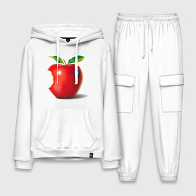 Мужской костюм хлопок с толстовкой с принтом откусанное яблоко ,  |  | apple | вкусное | девушкам | фрукты | фрукты и ягоды | яблоко