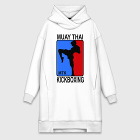 Платье-худи хлопок с принтом Muay Thai  Kickboxing ,  |  | кикбоксинг | муай тай