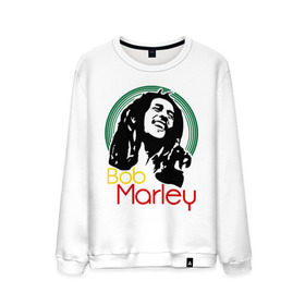 Мужской свитшот хлопок с принтом Saint Bob Marley , 100% хлопок |  | bob marley | saint bob marley | боб марли | музыка | регги