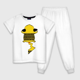 Детская пижама хлопок с принтом Покемон , 100% хлопок |  брюки и футболка прямого кроя, без карманов, на брюках мягкая резинка на поясе и по низу штанин
 | 