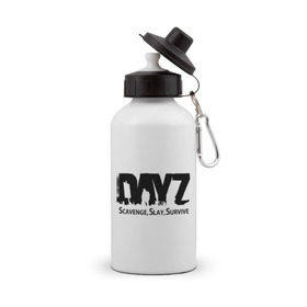 Бутылка спортивная с принтом DayZ , металл | емкость — 500 мл, в комплекте две пластиковые крышки и карабин для крепления | Тематика изображения на принте: dayz | игры