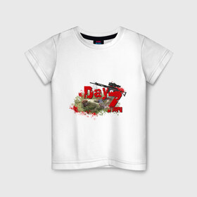 Детская футболка хлопок с принтом DayZ зомби , 100% хлопок | круглый вырез горловины, полуприлегающий силуэт, длина до линии бедер | зомби