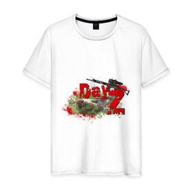 Мужская футболка хлопок с принтом DayZ зомби , 100% хлопок | прямой крой, круглый вырез горловины, длина до линии бедер, слегка спущенное плечо. | Тематика изображения на принте: зомби
