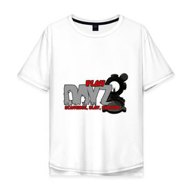 Мужская футболка хлопок Oversize с принтом DayZ scavence, slay, survive , 100% хлопок | свободный крой, круглый ворот, “спинка” длиннее передней части | Тематика изображения на принте: зомби