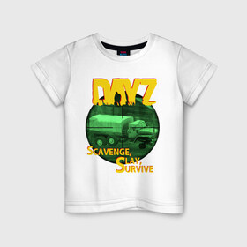 Детская футболка хлопок с принтом DayZ прицел , 100% хлопок | круглый вырез горловины, полуприлегающий силуэт, длина до линии бедер | dayz | scavenge slay survive | игры | компьютерные игры