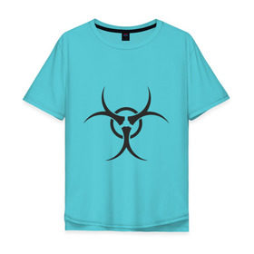 Мужская футболка хлопок Oversize с принтом Знак вирус , 100% хлопок | свободный крой, круглый ворот, “спинка” длиннее передней части | вирус | зож | радиация | экология