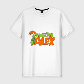 Мужская футболка премиум с принтом Amazing Alex , 92% хлопок, 8% лайкра | приталенный силуэт, круглый вырез ворота, длина до линии бедра, короткий рукав | alex | amazing | amazing alex | игры | удивительный алекс