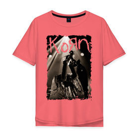 Мужская футболка хлопок Oversize с принтом Korn , 100% хлопок | свободный крой, круглый ворот, “спинка” длиннее передней части | heavy metal | metal | punk | rock | trash metal | альтернатива | корн | метал | панк | рок | рок группа | рок группы | трэш метал | хеви метал