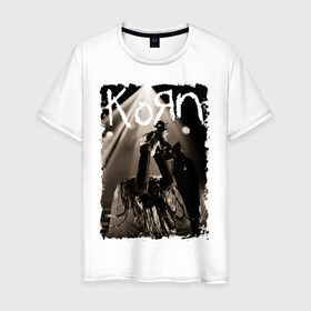 Мужская футболка хлопок с принтом Korn , 100% хлопок | прямой крой, круглый вырез горловины, длина до линии бедер, слегка спущенное плечо. | heavy metal | metal | punk | rock | trash metal | альтернатива | корн | метал | панк | рок | рок группа | рок группы | трэш метал | хеви метал