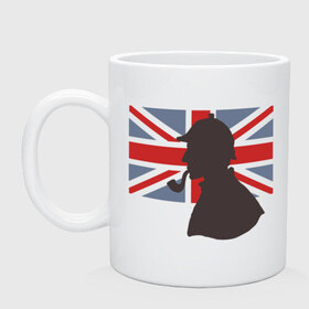 Кружка с принтом Англия британский флаг , керамика | объем — 330 мл, диаметр — 80 мм. Принт наносится на бока кружки, можно сделать два разных изображения | Тематика изображения на принте: лондон