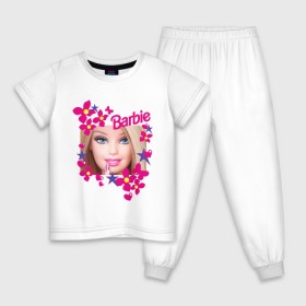 Детская пижама хлопок с принтом Барби красавица , 100% хлопок |  брюки и футболка прямого кроя, без карманов, на брюках мягкая резинка на поясе и по низу штанин
 | 90 | 90 е | barbie | барби | ностальгия