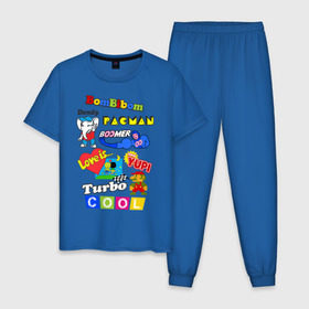 Мужская пижама хлопок с принтом Бренды 90-х , 100% хлопок | брюки и футболка прямого кроя, без карманов, на брюках мягкая резинка на поясе и по низу штанин
 | Тематика изображения на принте: марио
