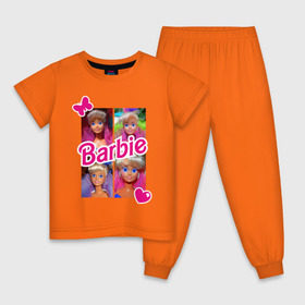 Детская пижама хлопок с принтом Куклы Барби , 100% хлопок |  брюки и футболка прямого кроя, без карманов, на брюках мягкая резинка на поясе и по низу штанин
 | 90 | 90 е | barbie | барби | ностальгия