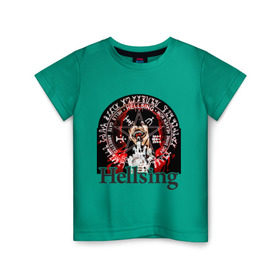 Детская футболка хлопок с принтом Hellsing символ Алукарда , 100% хлопок | круглый вырез горловины, полуприлегающий силуэт, длина до линии бедер | anime | hellsing | аниме | анимэ | манга | хеллсинг