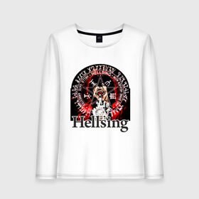 Женский лонгслив хлопок с принтом Hellsing символ Алукарда , 100% хлопок |  | anime | hellsing | аниме | анимэ | манга | хеллсинг