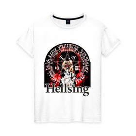 Женская футболка хлопок с принтом Hellsing символ Алукарда , 100% хлопок | прямой крой, круглый вырез горловины, длина до линии бедер, слегка спущенное плечо | anime | hellsing | аниме | анимэ | манга | хеллсинг