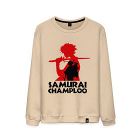 Мужской свитшот хлопок с принтом Самурай Champloo , 100% хлопок |  | anime | samurai champloo | аниме | анимэ | самурай чамплу