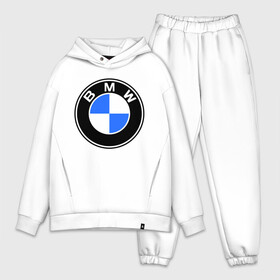Мужской костюм хлопок OVERSIZE с принтом Logo BMW ,  |  | автобренды | автомобильные | бмв | лого | машина | тачка