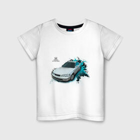 Детская футболка хлопок с принтом Honda INSPIRE , 100% хлопок | круглый вырез горловины, полуприлегающий силуэт, длина до линии бедер | Тематика изображения на принте: honda | tourer | хонда инспайр | японские автомобили