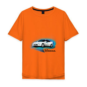 Мужская футболка хлопок Oversize с принтом Honda INTEGRA , 100% хлопок | свободный крой, круглый ворот, “спинка” длиннее передней части | Тематика изображения на принте: honda interga | tourer | ходна интегра | японские автомобили