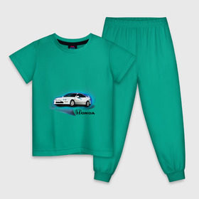 Детская пижама хлопок с принтом Honda INTEGRA , 100% хлопок |  брюки и футболка прямого кроя, без карманов, на брюках мягкая резинка на поясе и по низу штанин
 | honda interga | tourer | ходна интегра | японские автомобили