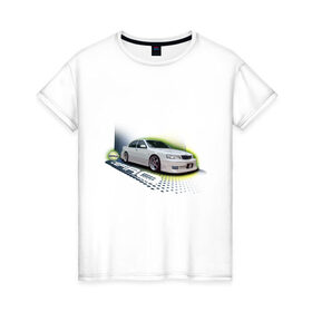 Женская футболка хлопок с принтом Nissan CEFIRO , 100% хлопок | прямой крой, круглый вырез горловины, длина до линии бедер, слегка спущенное плечо | nissan cefiro | ниссан | ниссан цефиро | японские автомобили