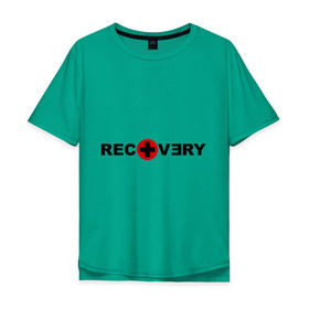 Мужская футболка хлопок Oversize с принтом recovery , 100% хлопок | свободный крой, круглый ворот, “спинка” длиннее передней части | eminm | еминем | реп | репчик | рэп