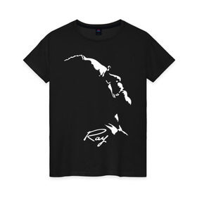 Женская футболка хлопок с принтом Ray Charles , 100% хлопок | прямой крой, круглый вырез горловины, длина до линии бедер, слегка спущенное плечо | jazz | ray charles | джаз | музыка | рэй чарльз