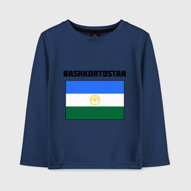 Детский лонгслив хлопок с принтом Bashkortostan flag , 100% хлопок | круглый вырез горловины, полуприлегающий силуэт, длина до линии бедер | башкирия | башкортостан | регионы россии | флаг башкирии