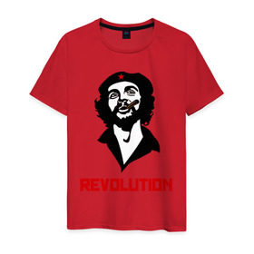 Мужская футболка хлопок с принтом Che Guevara Revolution , 100% хлопок | прямой крой, круглый вырез горловины, длина до линии бедер, слегка спущенное плечо. | че гевара