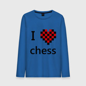 Мужской лонгслив хлопок с принтом I love chess , 100% хлопок |  | chess | i love chess | шахматы | я люблю шахматы