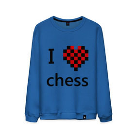 Мужской свитшот хлопок с принтом I love chess , 100% хлопок |  | Тематика изображения на принте: chess | i love chess | шахматы | я люблю шахматы