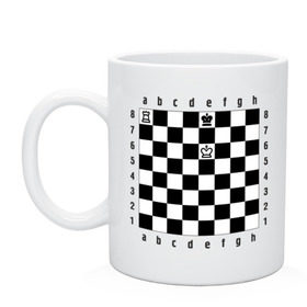 Кружка с принтом Комбинация шах и мат , керамика | объем — 330 мл, диаметр — 80 мм. Принт наносится на бока кружки, можно сделать два разных изображения | checkmate | мат | шах | шах и мат | шахматист | шахматная доска | шахматы