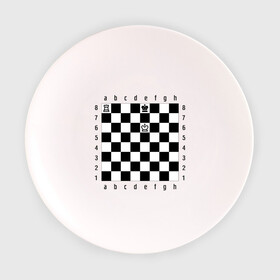 Тарелка с принтом Комбинация шах и мат , фарфор | диаметр - 210 мм
диаметр для нанесения принта - 120 мм | Тематика изображения на принте: checkmate | мат | шах | шах и мат | шахматист | шахматная доска | шахматы
