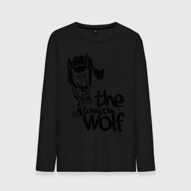 Мужской лонгслив хлопок с принтом тамбовский волк , 100% хлопок |  | wolf | волк | животные