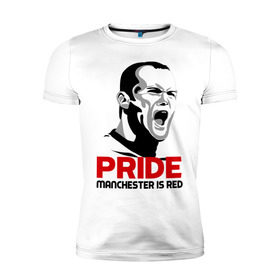 Мужская футболка премиум с принтом Pride Rooney , 92% хлопок, 8% лайкра | приталенный силуэт, круглый вырез ворота, длина до линии бедра, короткий рукав | manchester unided | манчестер | манчестр юнайтед | прайд руни