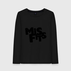Женский лонгслив хлопок с принтом Misfits лого , 100% хлопок |  | missfit | мисфит | отбросы | сериалы