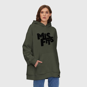 Худи SuperOversize хлопок с принтом Misfits лого , 70% хлопок, 30% полиэстер, мягкий начес внутри | карман-кенгуру, эластичная резинка на манжетах и по нижней кромке, двухслойный капюшон
 | missfit | мисфит | отбросы | сериалы