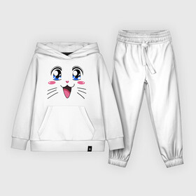 Детский костюм хлопок (с толстовкой) с принтом Японская кошечка ,  |  | Тематика изображения на принте: аниме | глаза | глазки | девушкам | киса | кот | коте | котенок | кошечка | кошка | милые создания | мордочка | японская кошечка