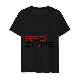Мужская футболка хлопок с принтом Red Zone , 100% хлопок | прямой крой, круглый вырез горловины, длина до линии бедер, слегка спущенное плечо. | 