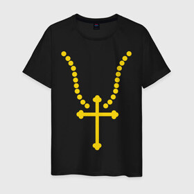 Мужская футболка хлопок с принтом Костюм священника , 100% хлопок | прямой крой, круглый вырез горловины, длина до линии бедер, слегка спущенное плечо. | halloween | helloween | костюм | светящиеся | священник | хеллоуин | хелоуин | хэлоуин
