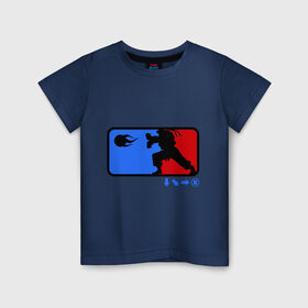 Детская футболка хлопок с принтом Street fighter , 100% хлопок | круглый вырез горловины, полуприлегающий силуэт, длина до линии бедер | мортал комбат