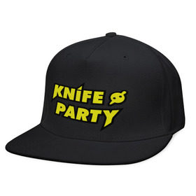 Кепка снепбек с прямым козырьком с принтом Knife party , хлопок 100% |  | dubstep | вечеринка | даб степ | дабстеп | музыка